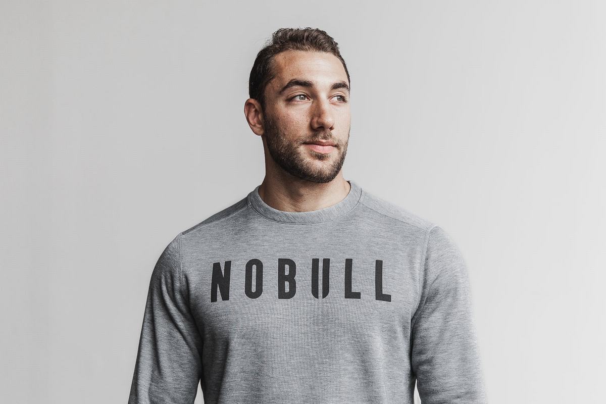 Sweatshirt Nobull Crew Homme Grise | XD5293618