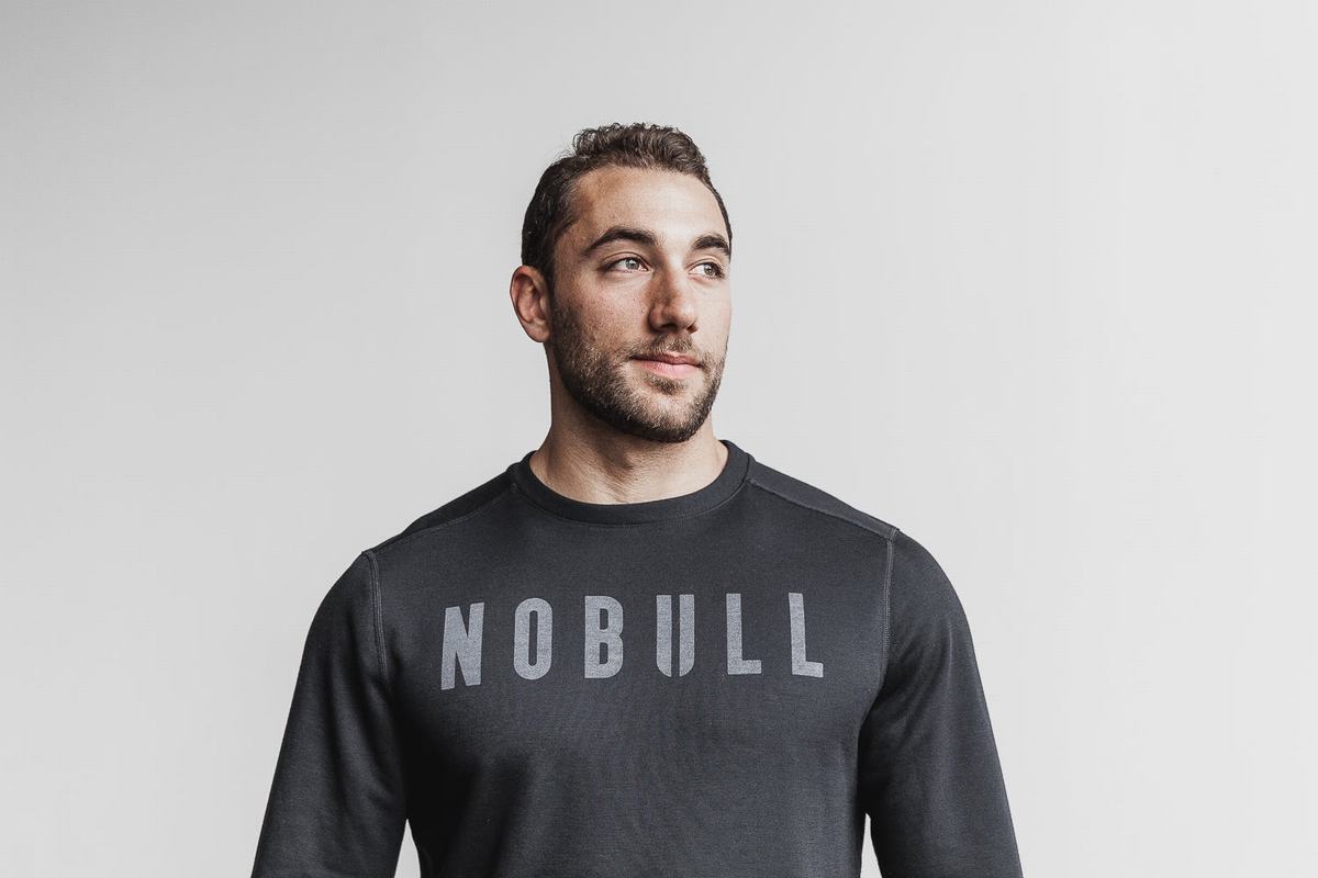 Sweatshirt Nobull Crew Homme Noir | FS4163527