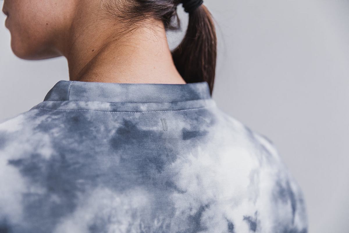 Sweatshirt Nobull Crew Tie-Dye Femme Blanche | AE8415309