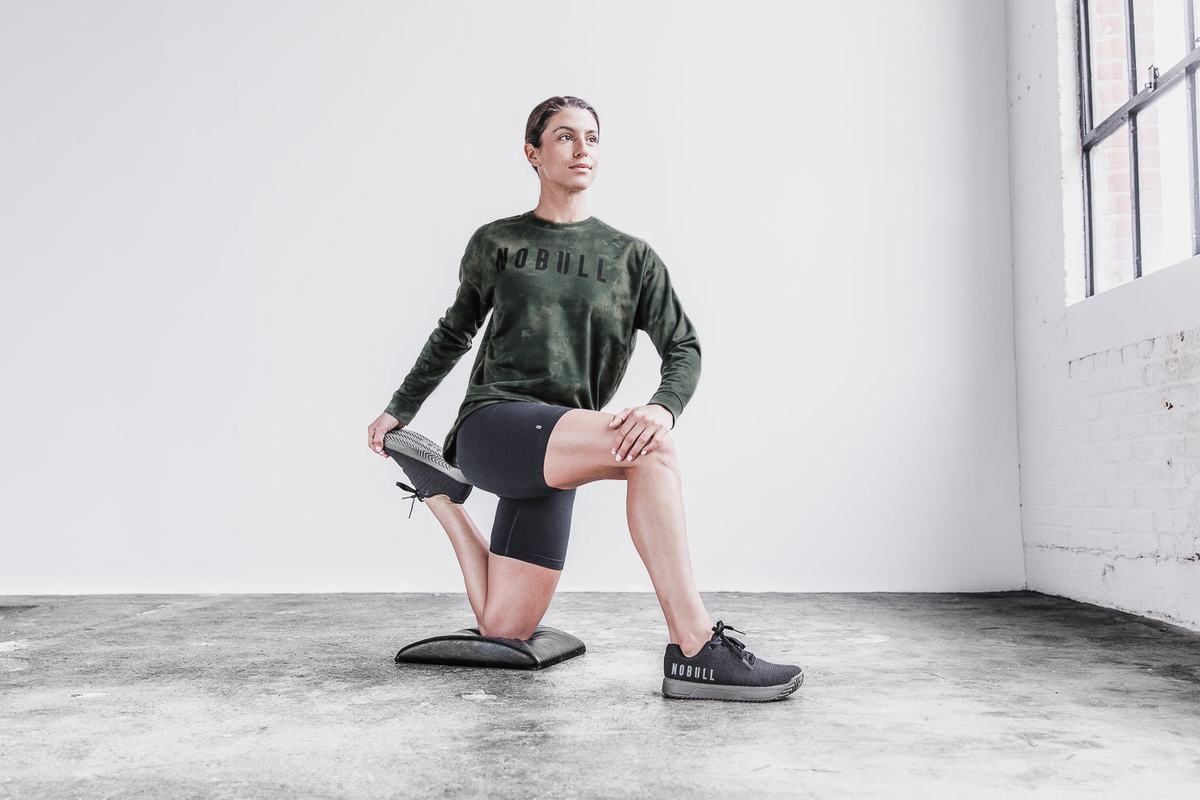 Sweatshirt Nobull Crew Tie-Dye Femme Vert | HC6305148