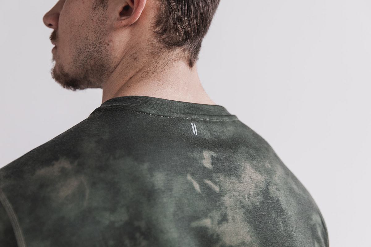 Sweatshirt Nobull Crew Tie-Dye Homme Vert | IJ1608239