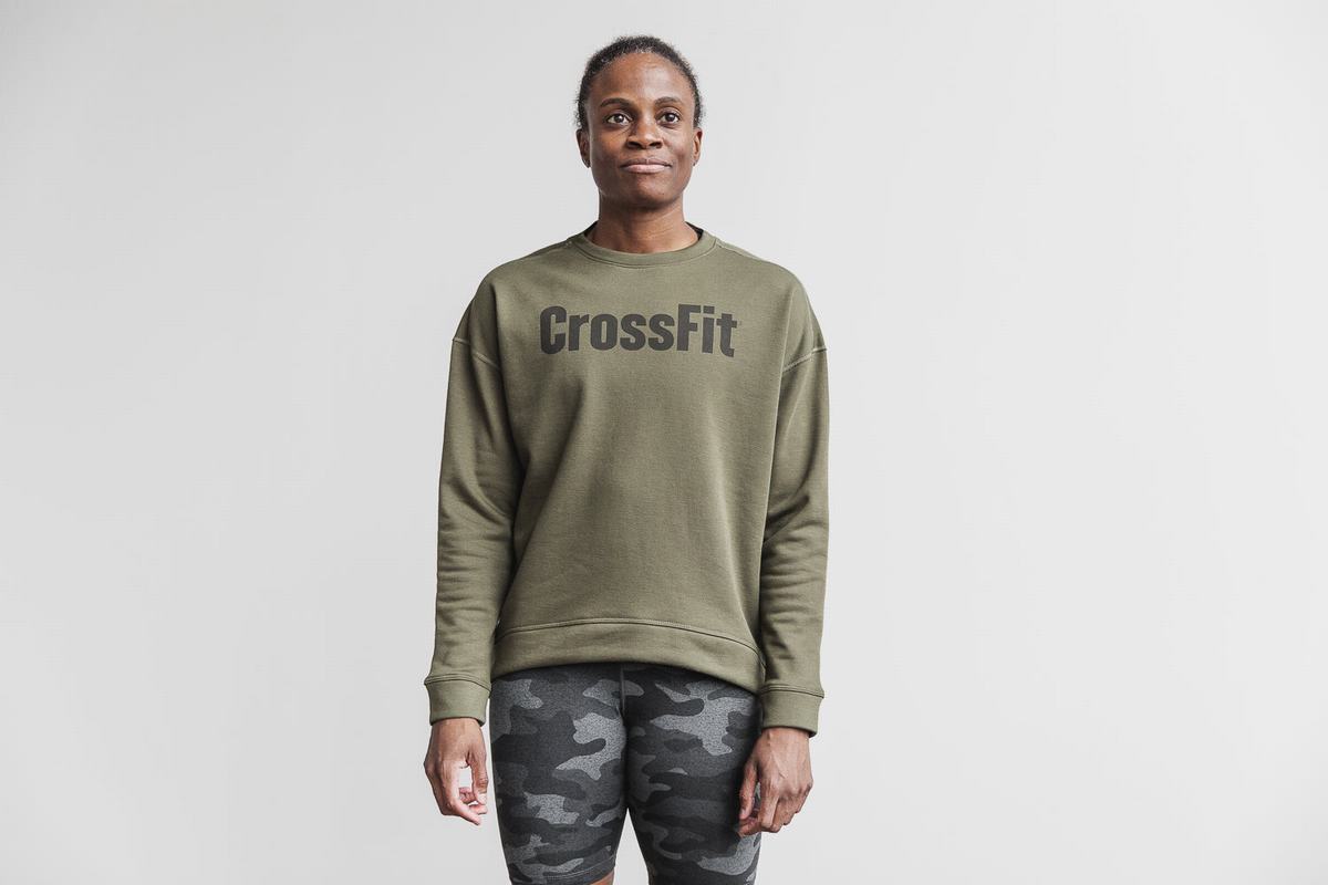 Sweatshirt Nobull Crossfit® Crew Femme Vert | UL4620783