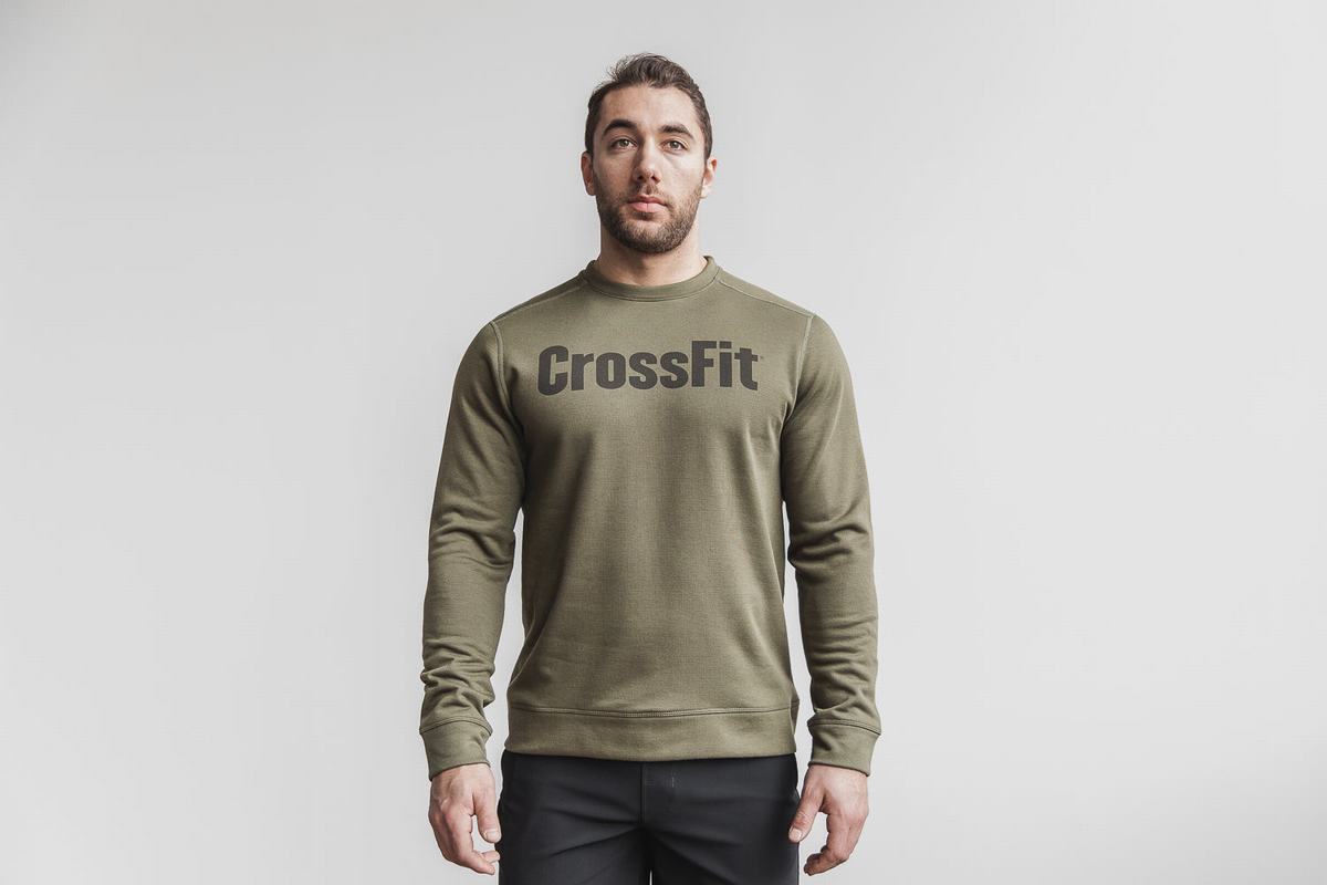 Sweatshirt Nobull Crossfit® Crew Homme Vert | IE6583947
