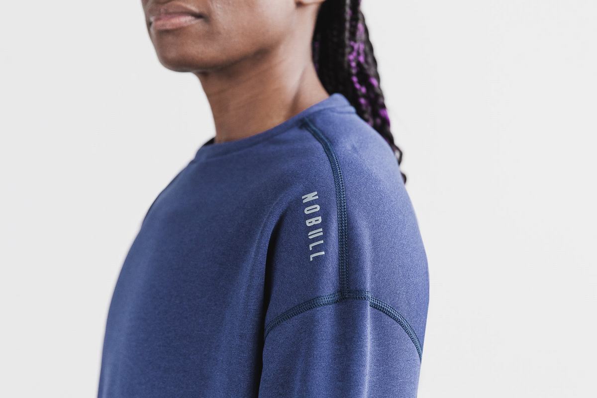 Sweatshirt Nobull Performance Crew Femme Bleu Marine | AZ9154628