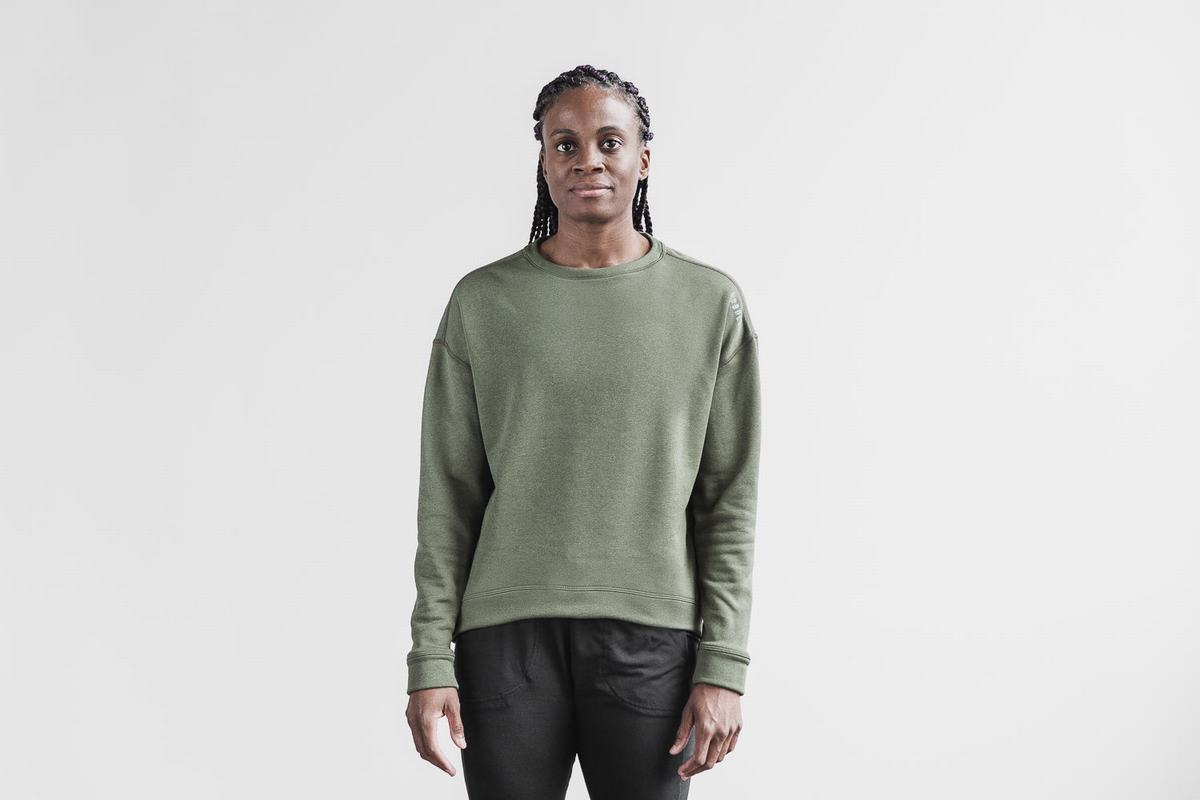 Sweatshirt Nobull Performance Crew Femme Vert | IQ4690283