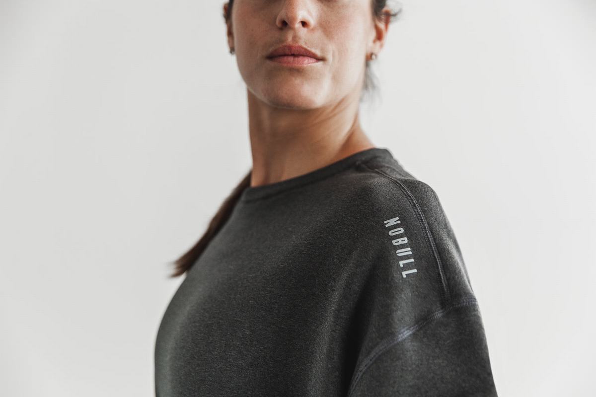 Sweatshirt Nobull Performance Crew Femme Grise Foncé | JN2375469