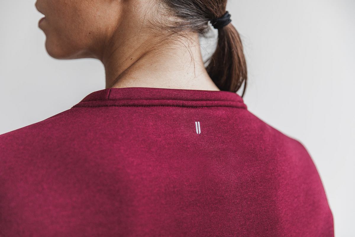 Sweatshirt Nobull Performance Crew Femme Rouge Foncé | RK9841670