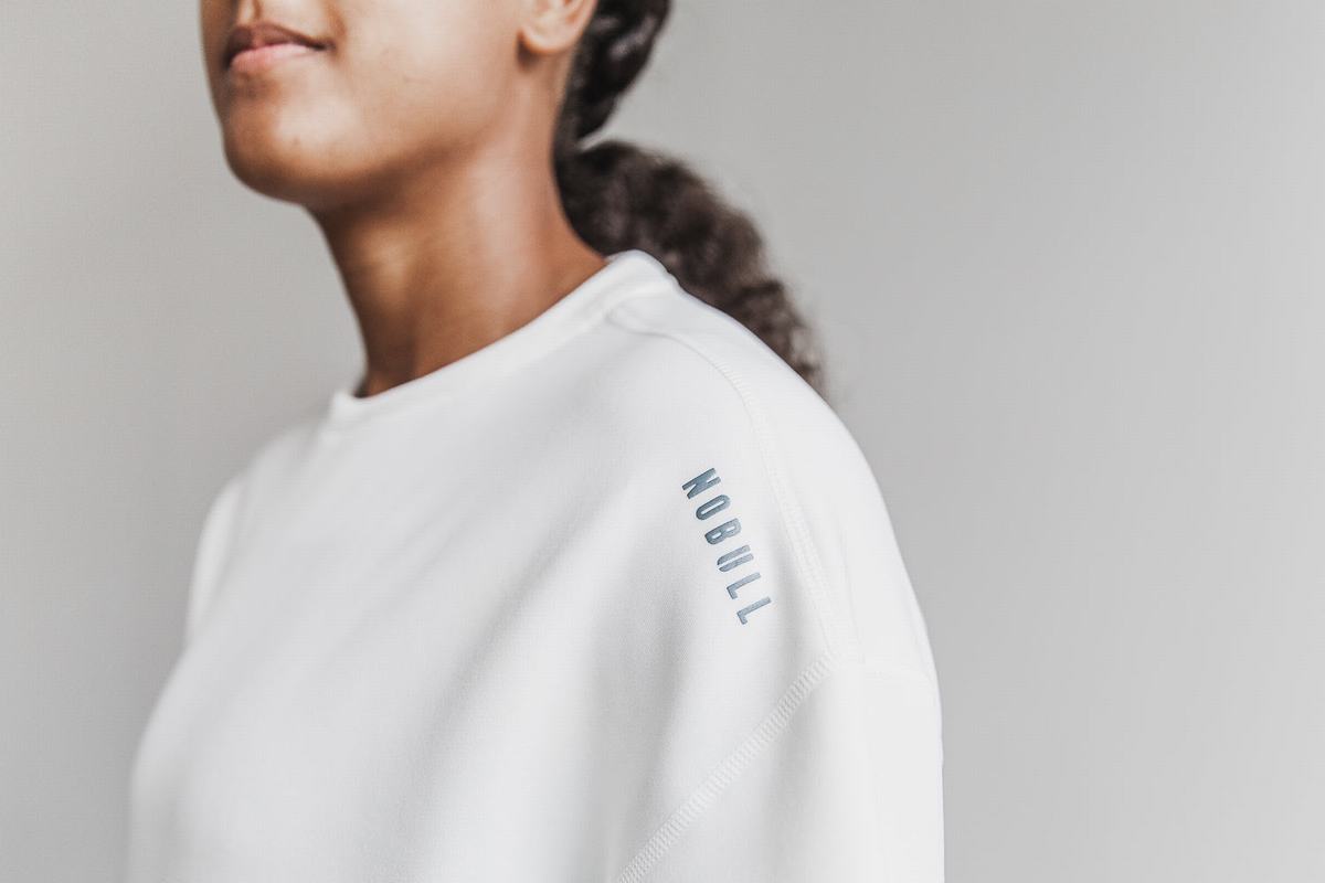 Sweatshirt Nobull Performance Crew Femme Blanche | SX2309758