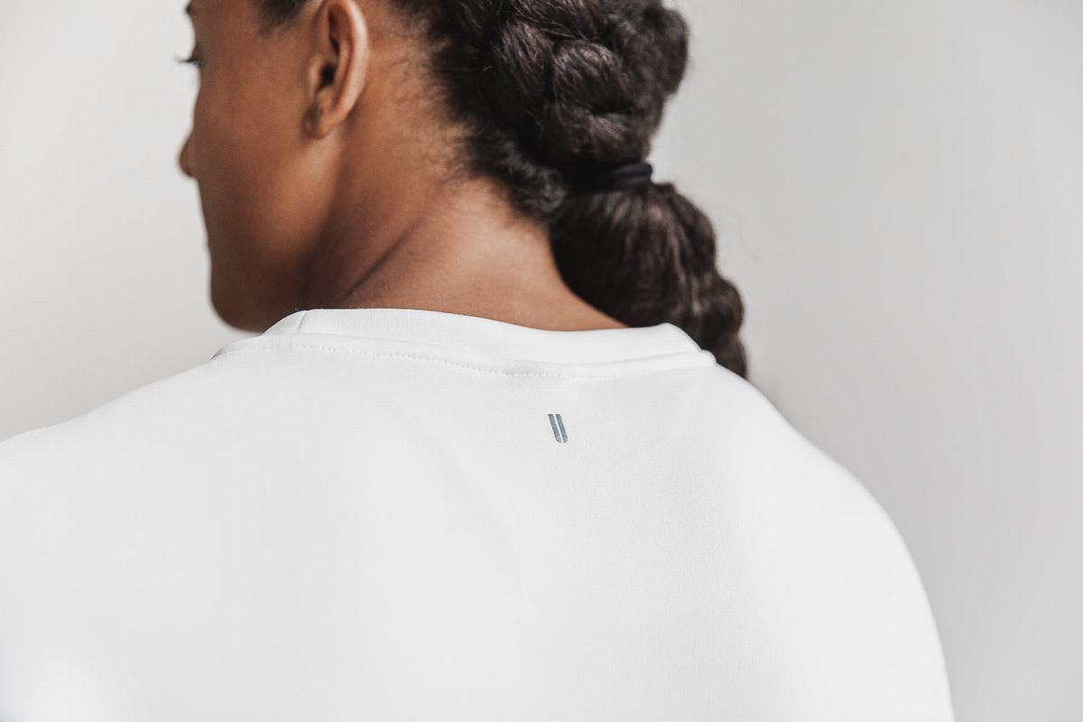 Sweatshirt Nobull Performance Crew Femme Blanche | SX2309758