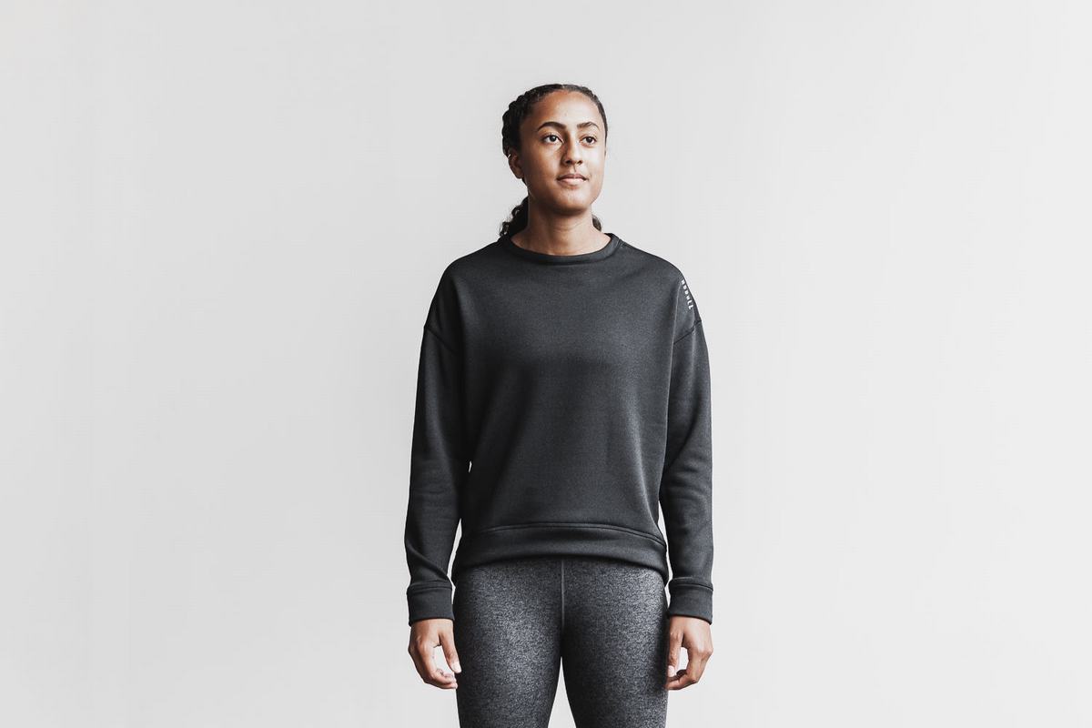 Sweatshirt Nobull Performance Crew Femme Noir | ZC3681759