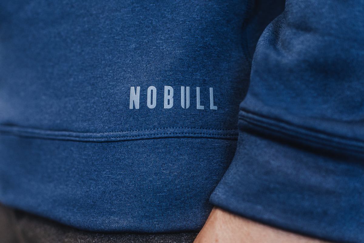 Sweatshirt Nobull Performance Crew Homme Grise Bleu | BU4130792