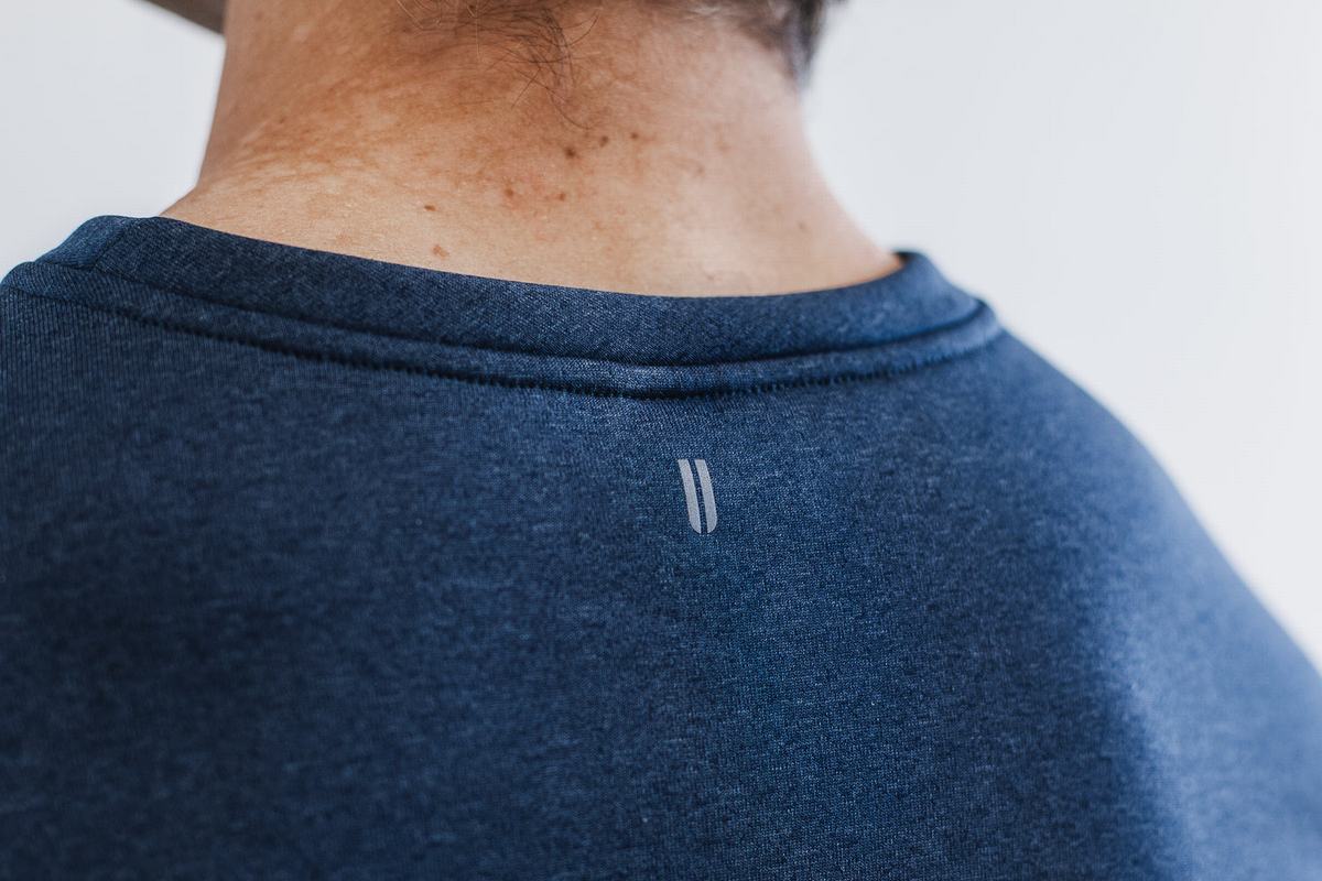 Sweatshirt Nobull Performance Crew Homme Grise Bleu | BU4130792