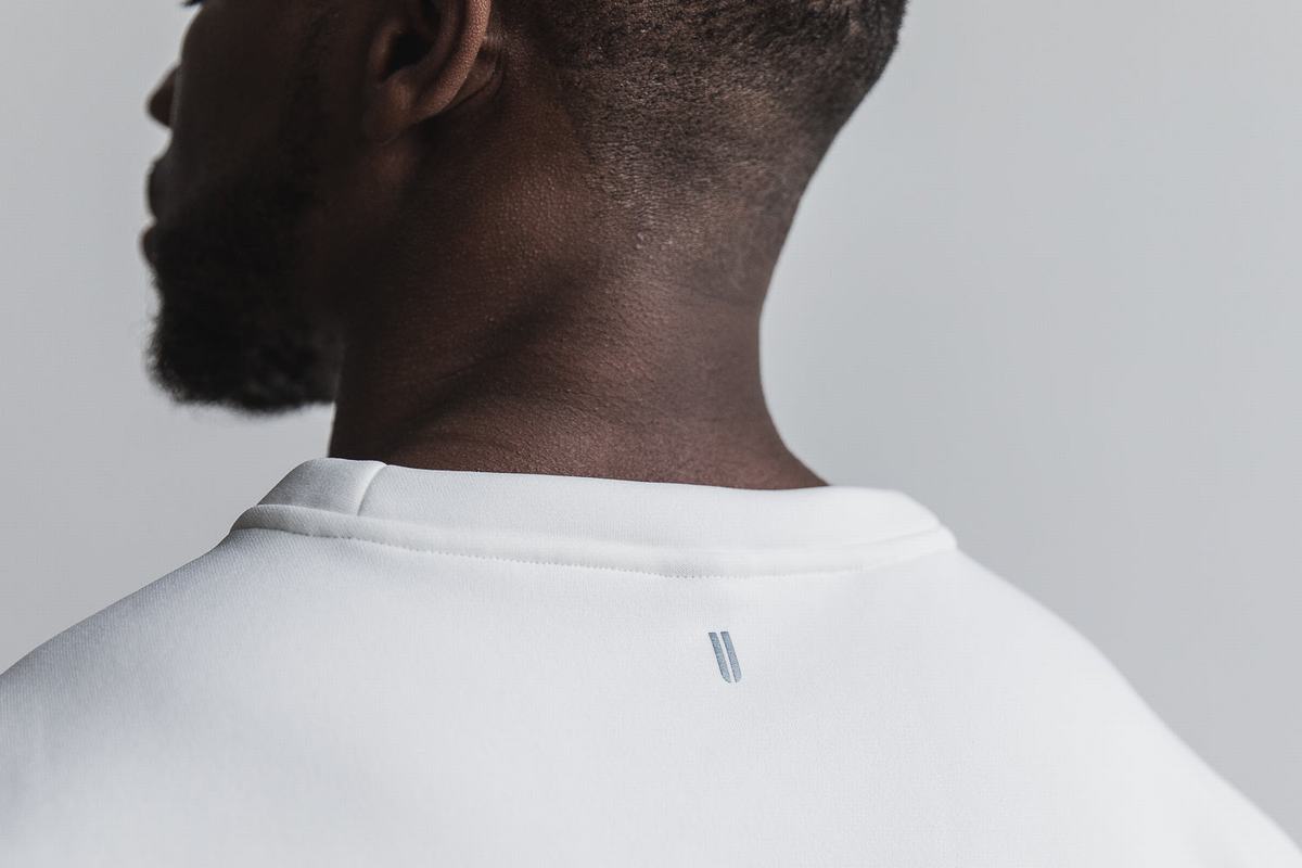 Sweatshirt Nobull Performance Crew Homme Blanche | TJ5463287