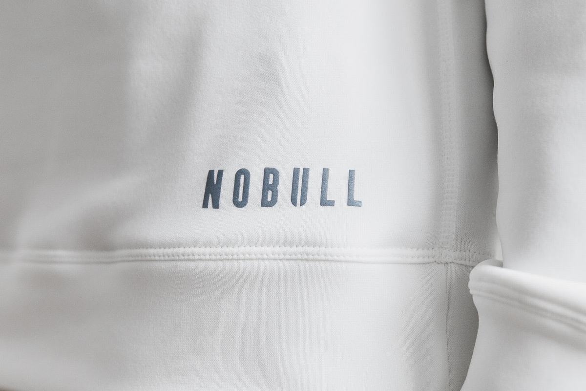 Sweatshirt Nobull Performance Crew Homme Blanche | TJ5463287