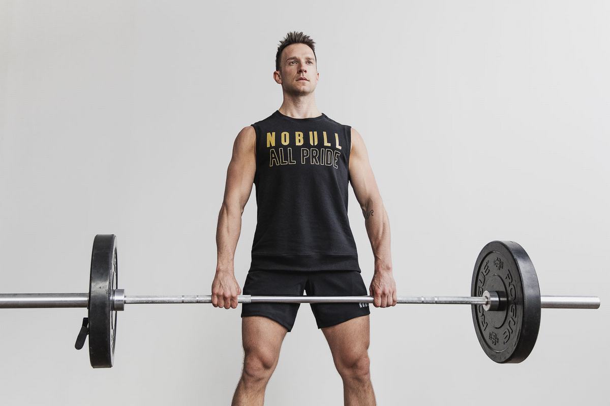 Sweatshirt Nobull Sans Manches Crew Pride Femme Noir Doré | BC3468250