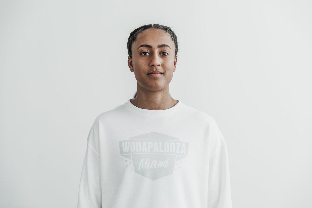 Sweatshirt Nobull Wodapalooza Crew Femme Blanche | LS7950683