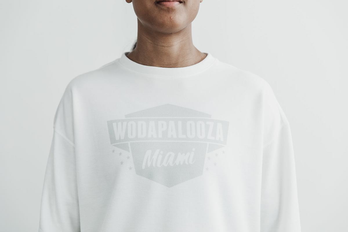 Sweatshirt Nobull Wodapalooza Crew Femme Blanche | LS7950683