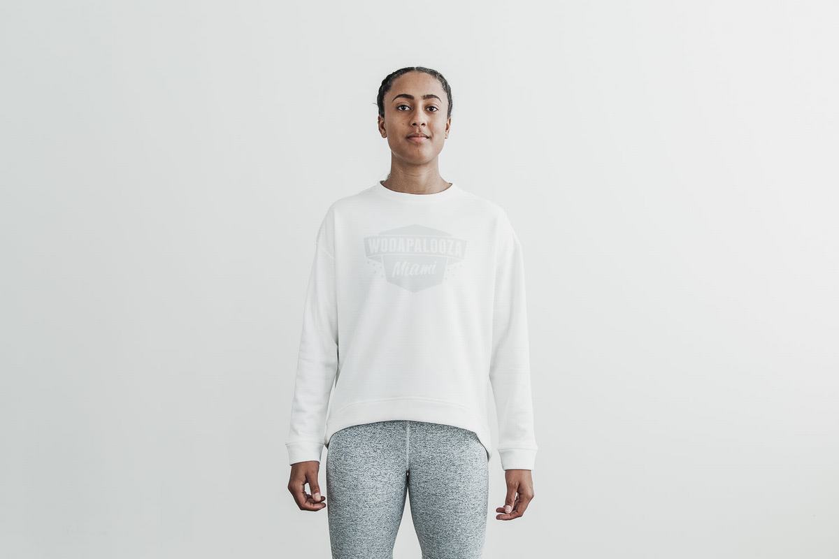 Sweatshirt Nobull Wodapalooza Crew Femme Blanche | LS7950683
