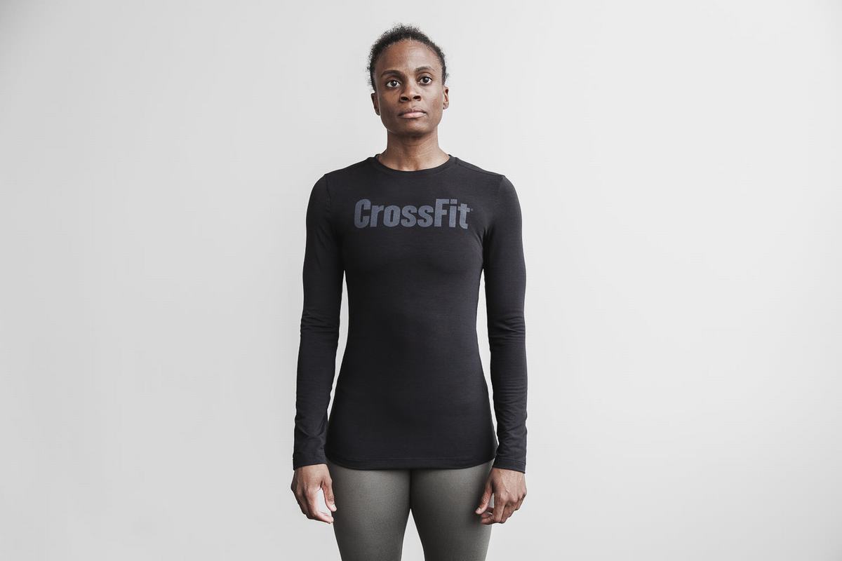 T-Shirt Manche Longue Nobull Crossfit® Femme Noir | AR8513279