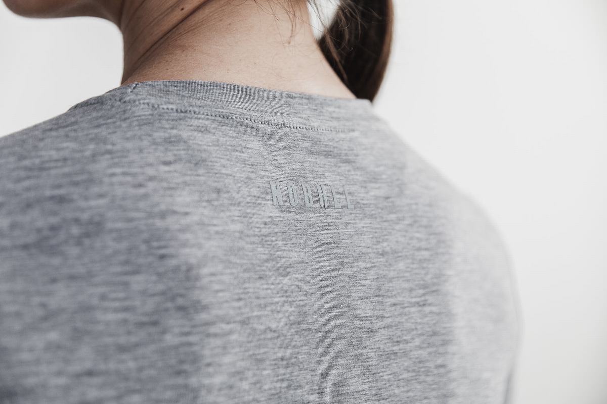 T-Shirt Manche Longue Nobull Crossfit® Femme Grise | UT6097158