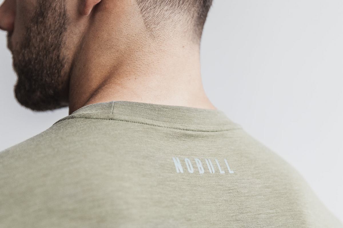 T-Shirt Manche Longue Nobull Crossfit® Homme Vert | KB9537021