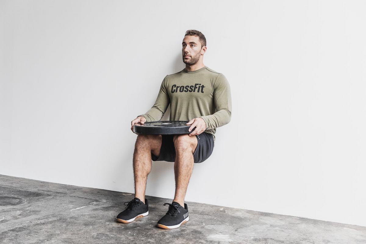 T-Shirt Manche Longue Nobull Crossfit® Homme Vert | KB9537021