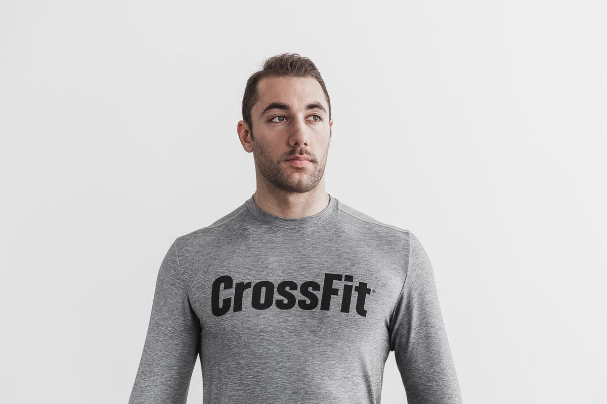 T-Shirt Manche Longue Nobull Crossfit® Homme Grise | VN5621879