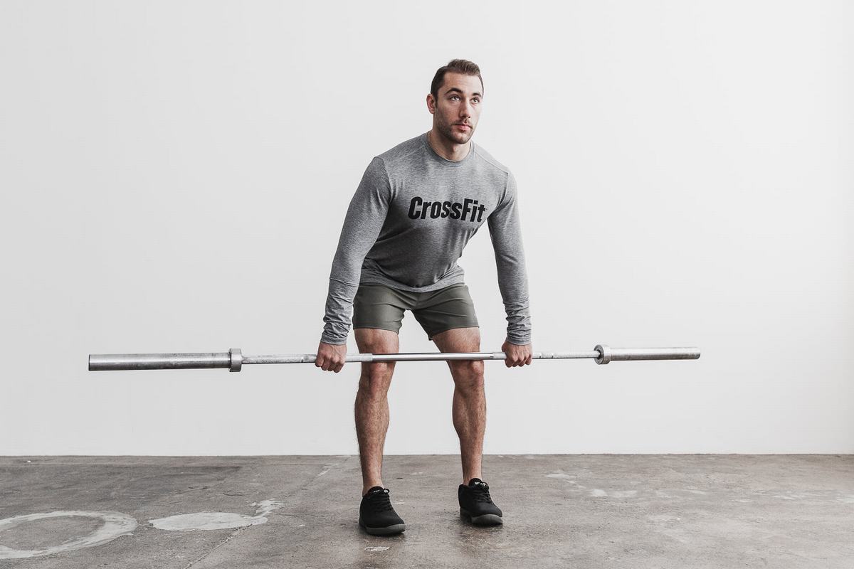 T-Shirt Manche Longue Nobull Crossfit® Homme Grise | VN5621879