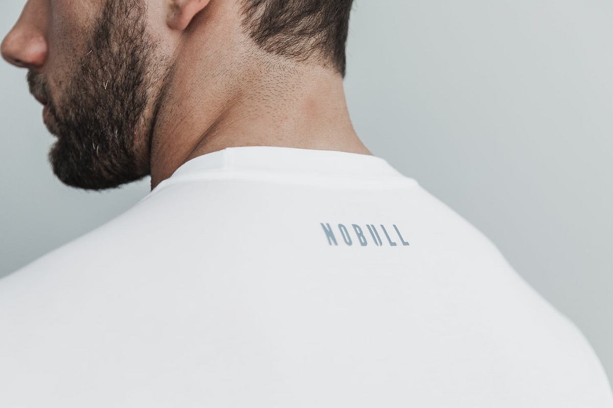T-Shirt Manche Longue Nobull Crossfit® Homme Blanche | VS5672491