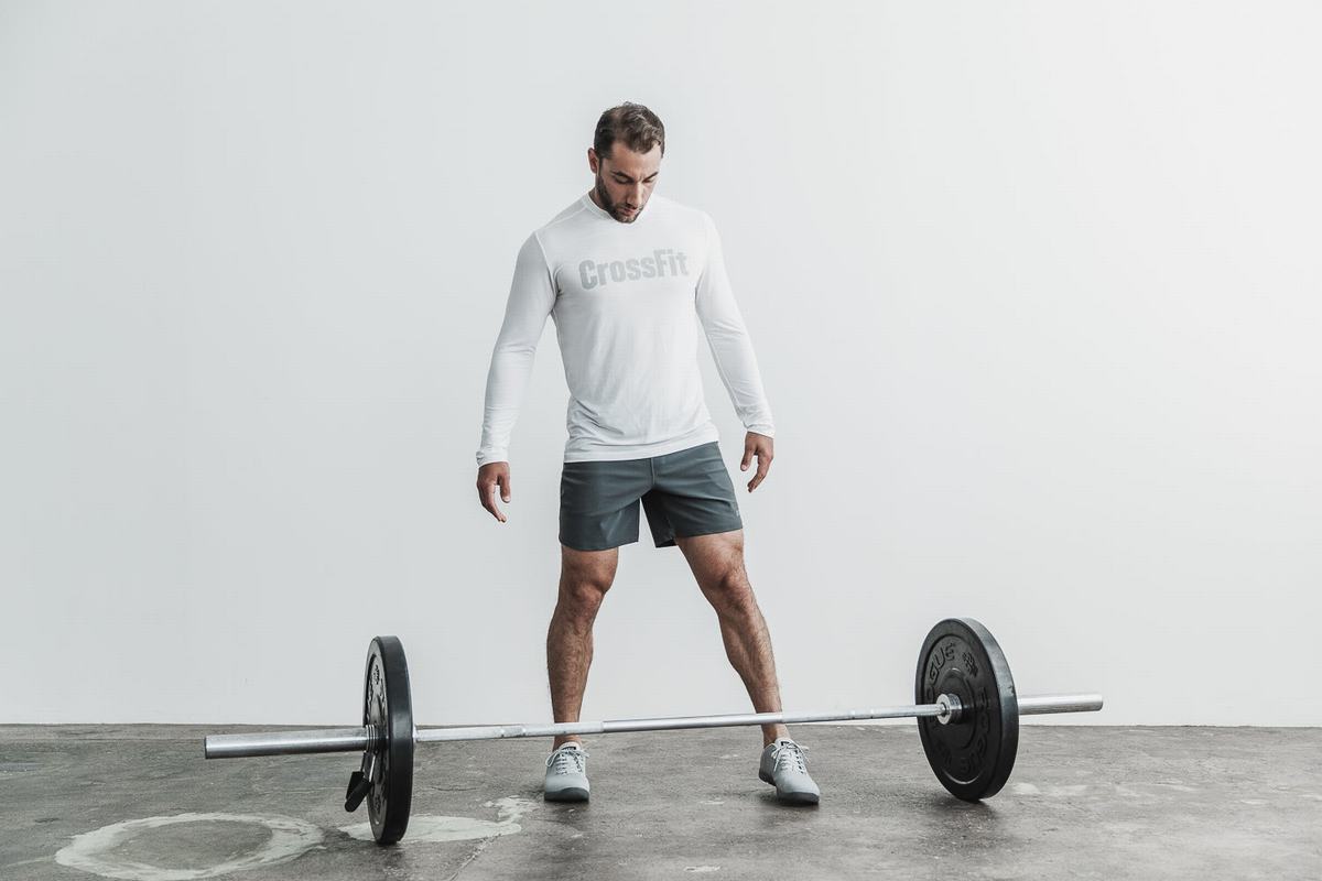 T-Shirt Manche Longue Nobull Crossfit® Homme Blanche | VS5672491