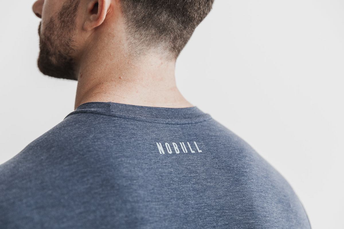 T-Shirt Manche Longue Nobull Crossfit® Homme Bleu Marine | ZY3897465