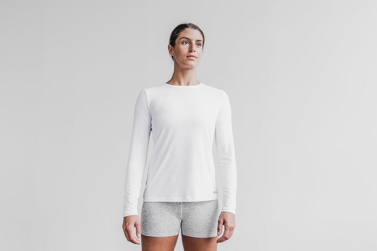 T-Shirt Manche Longue Nobull Femme Blanche | WT0348259