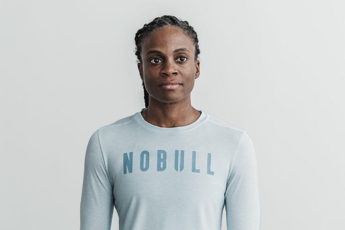 T-Shirt Manche Longue Nobull Femme Bleu | NV8743092