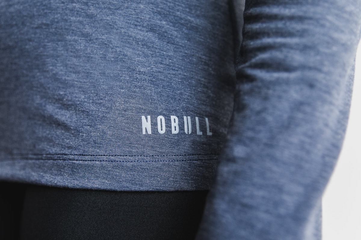 T-Shirt Manche Longue Nobull Femme Bleu Marine | SR1724930