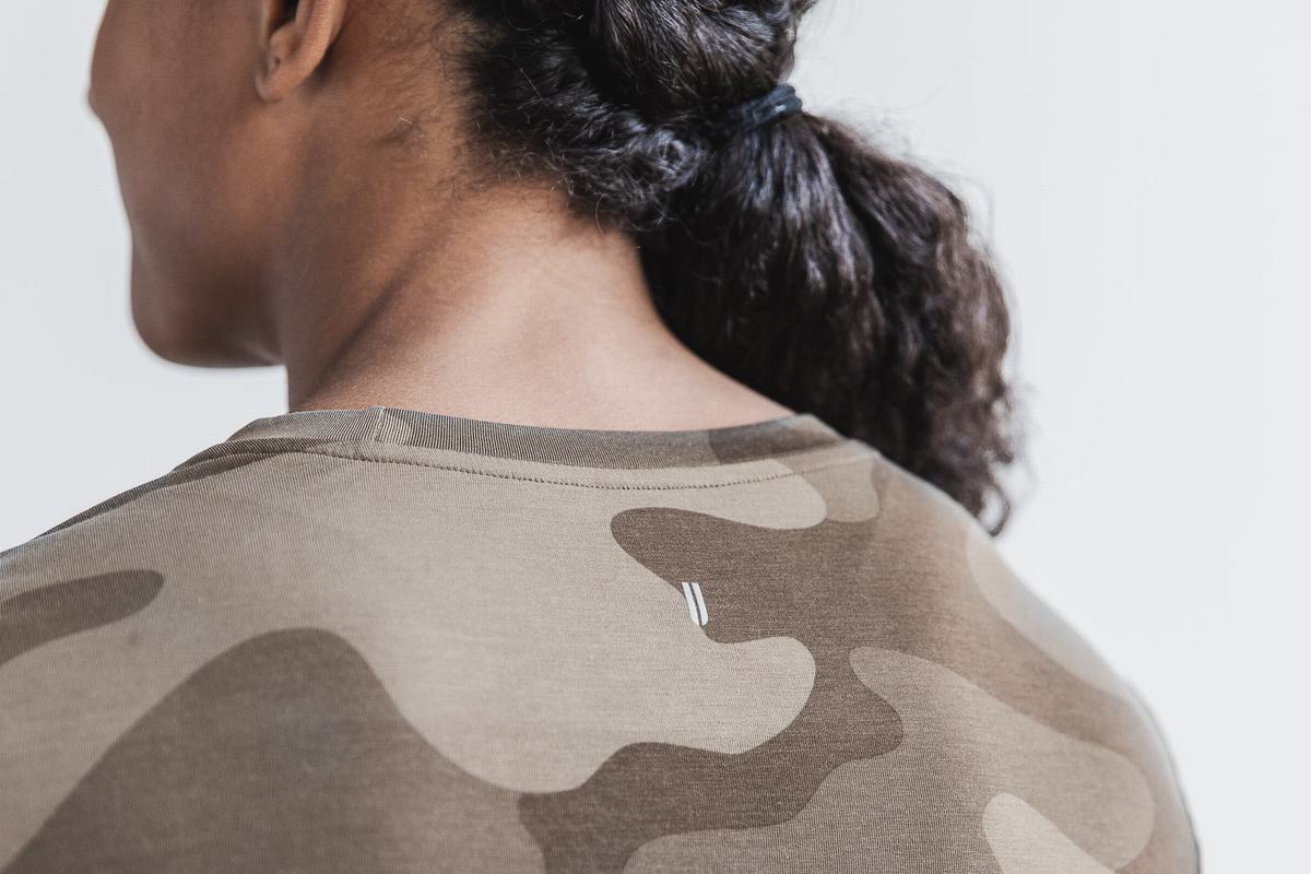 T-Shirt Manche Longue Nobull Femme Camouflage Foncé | JM9435216