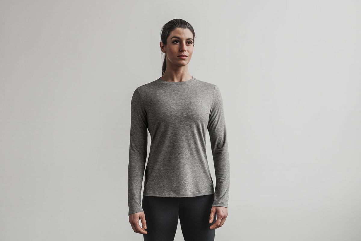 T-Shirt Manche Longue Nobull Femme Grise | FA4672305