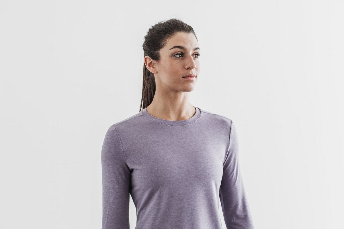 T-Shirt Manche Longue Nobull Femme Lavande | RB5172934