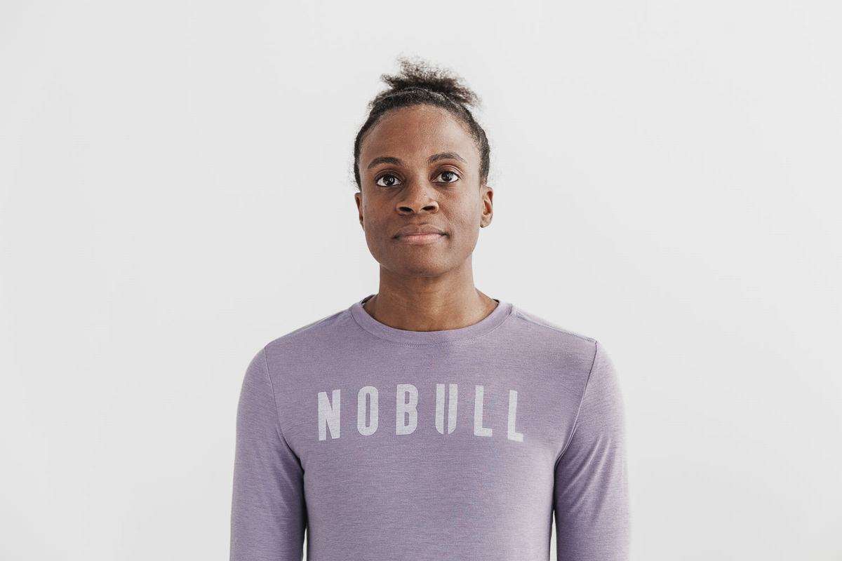 T-Shirt Manche Longue Nobull Femme Lavande | YR0846915
