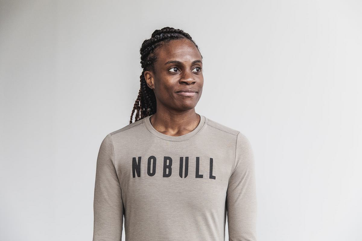 T-Shirt Manche Longue Nobull Femme Marron Clair | DQ8194025