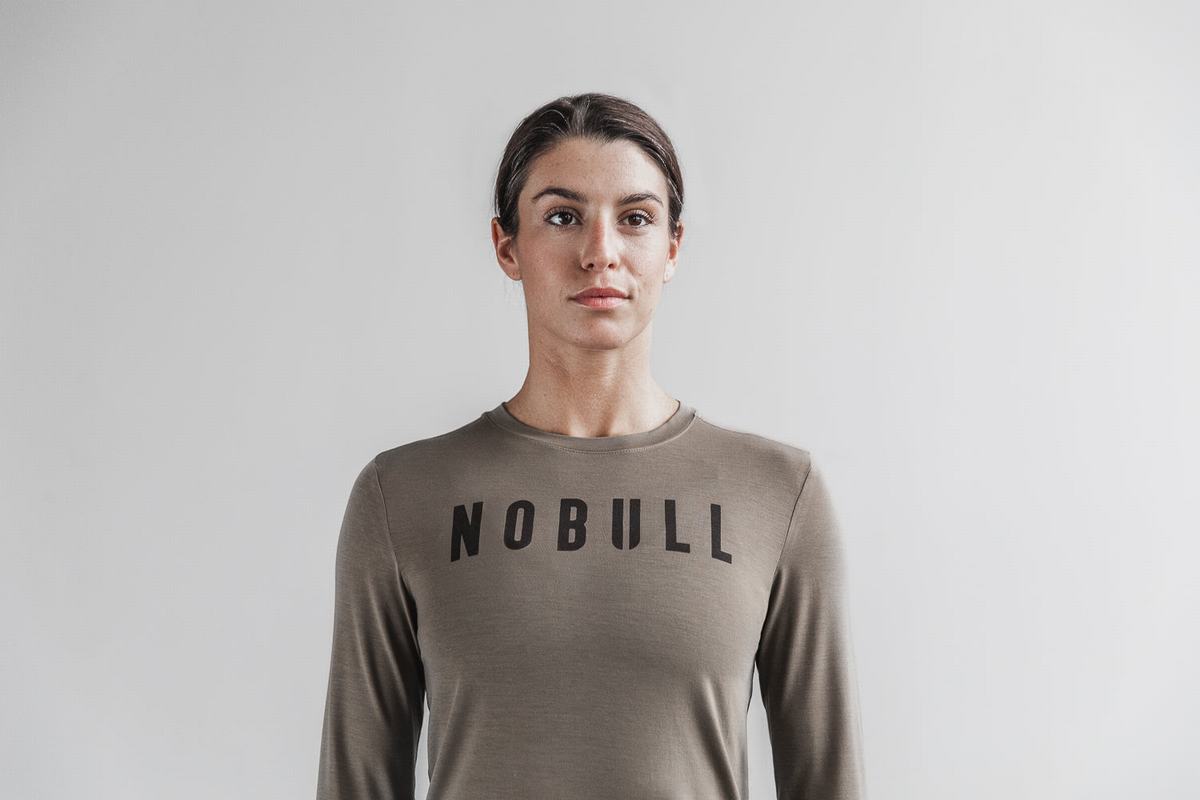 T-Shirt Manche Longue Nobull Femme Marron | UB2715840
