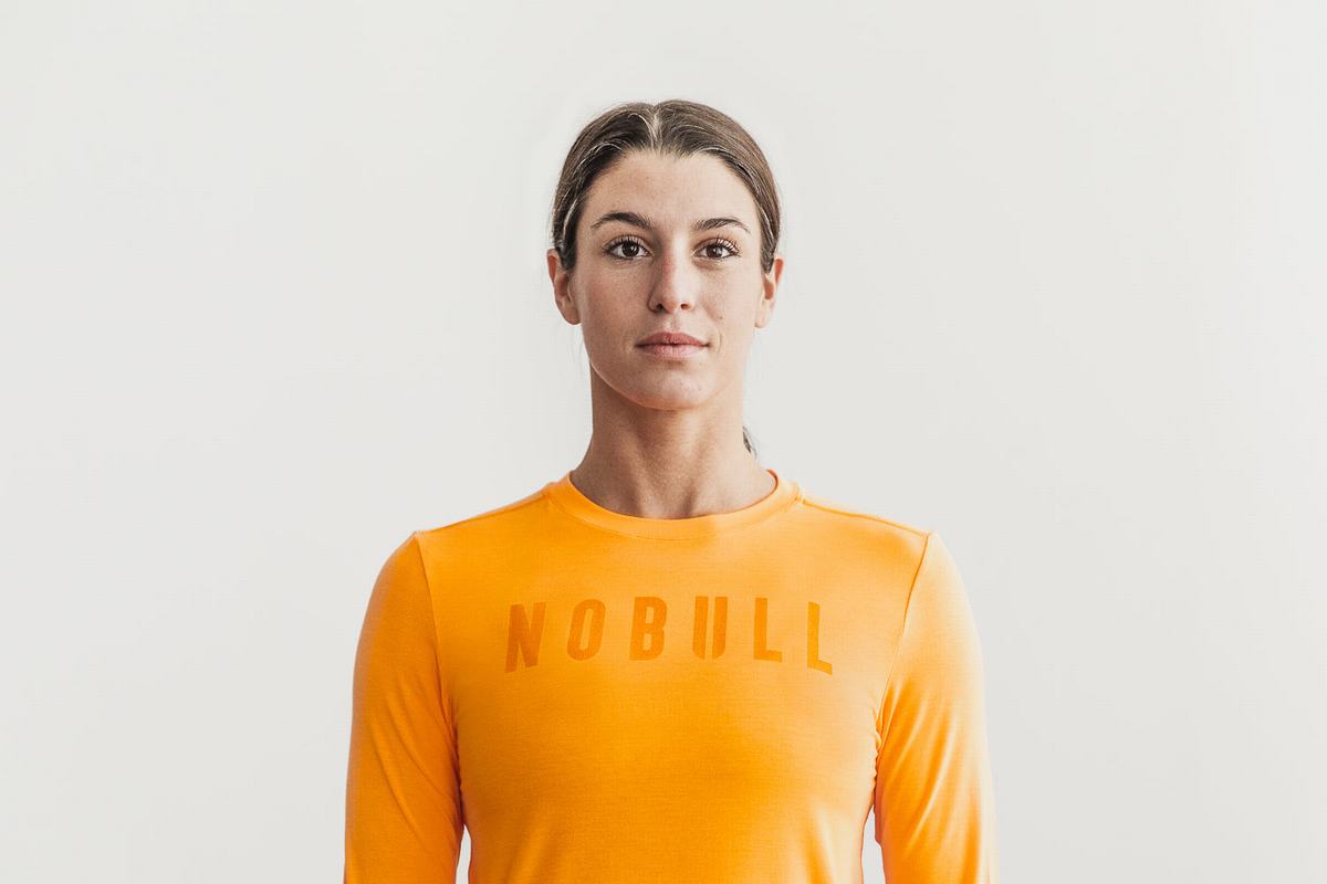 T-Shirt Manche Longue Nobull Femme Orange | JE5746938