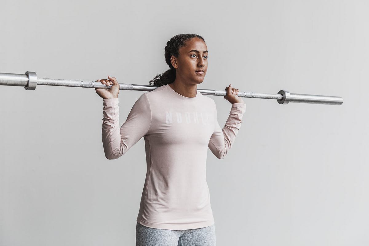 T-Shirt Manche Longue Nobull Femme Rose | CE3875249