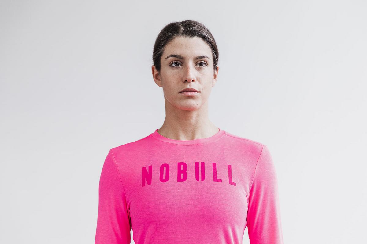 T-Shirt Manche Longue Nobull Femme Rose | IG8514067