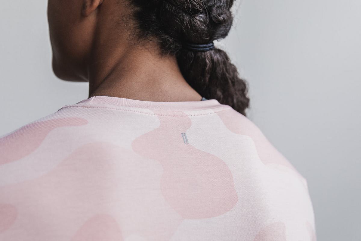 T-Shirt Manche Longue Nobull Femme Rose Camouflage | WE1473502
