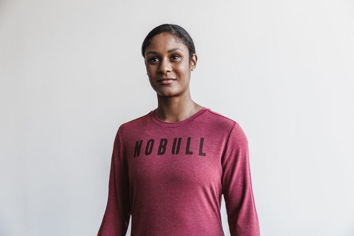 T-Shirt Manche Longue Nobull Femme Rouge | QZ3852940