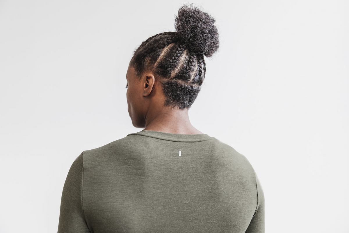 T-Shirt Manche Longue Nobull Femme Vert | VF0641827