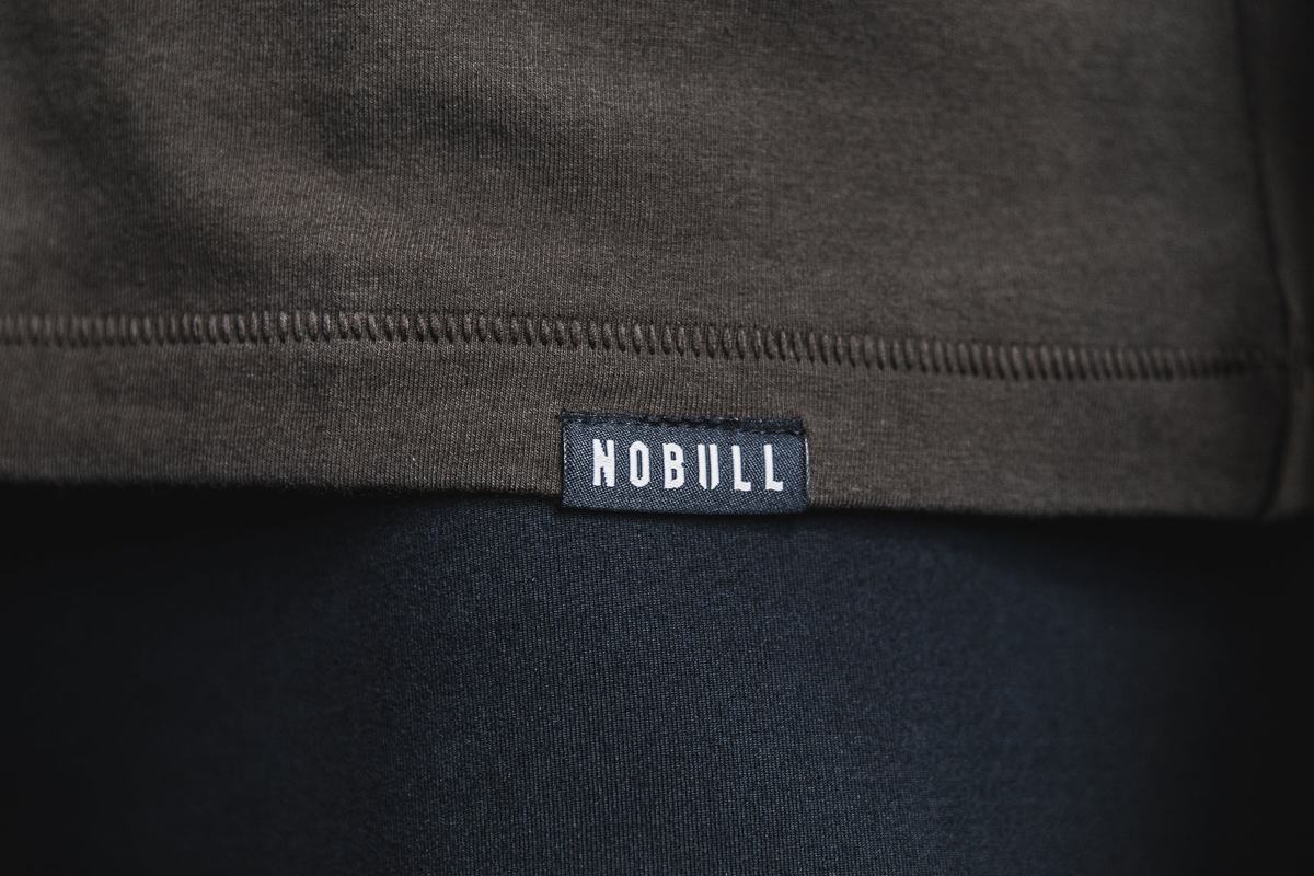 T-Shirt Manche Longue Nobull Heavyweight Pocket Boxy Femme Chocolat | AO8920714