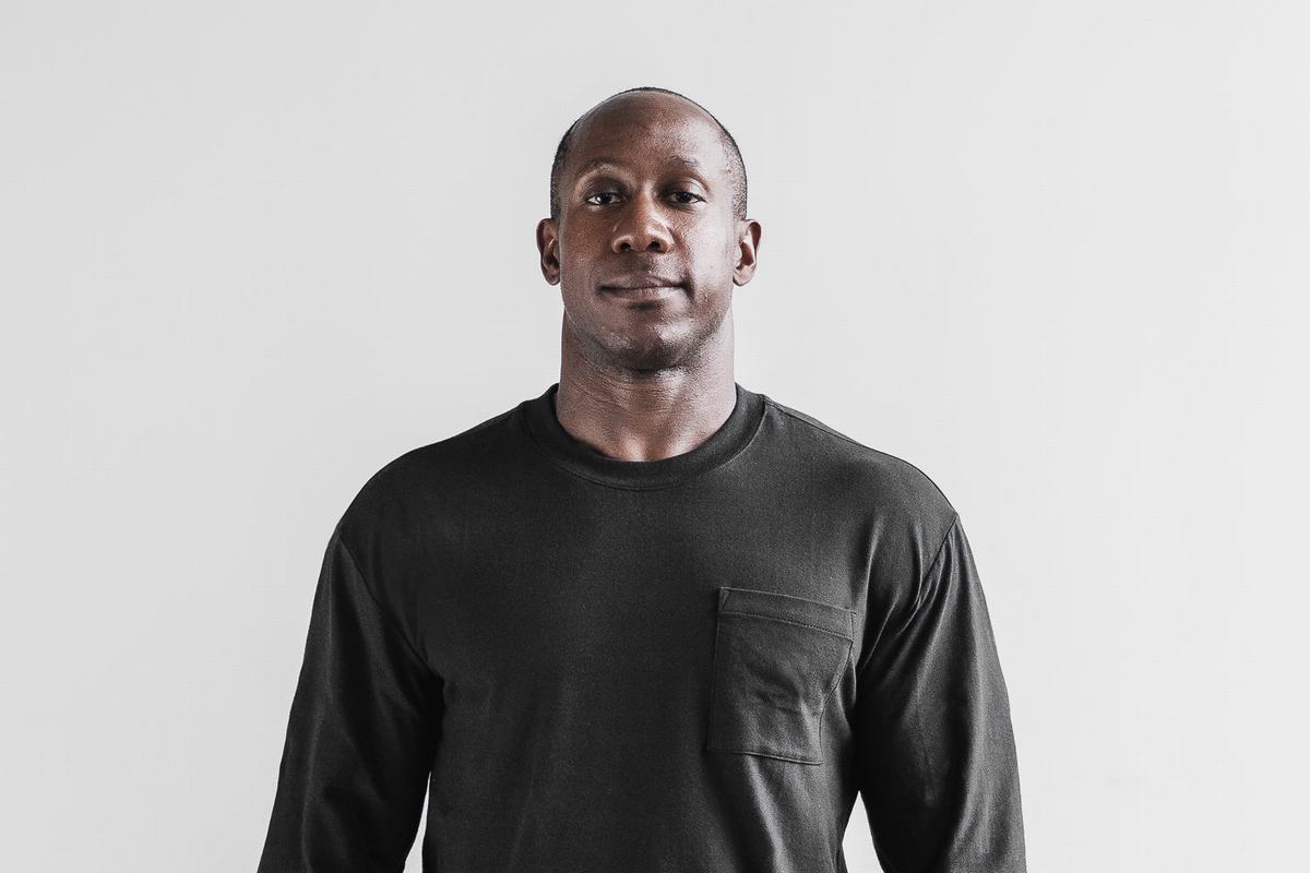 T-Shirt Manche Longue Nobull Heavyweight Pocket Homme Noir | OE2680741