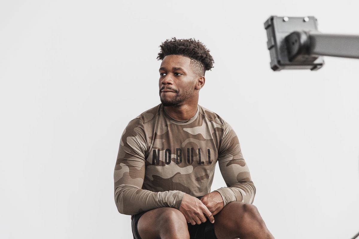 T-Shirt Manche Longue Nobull Homme Camouflage | QZ8327695