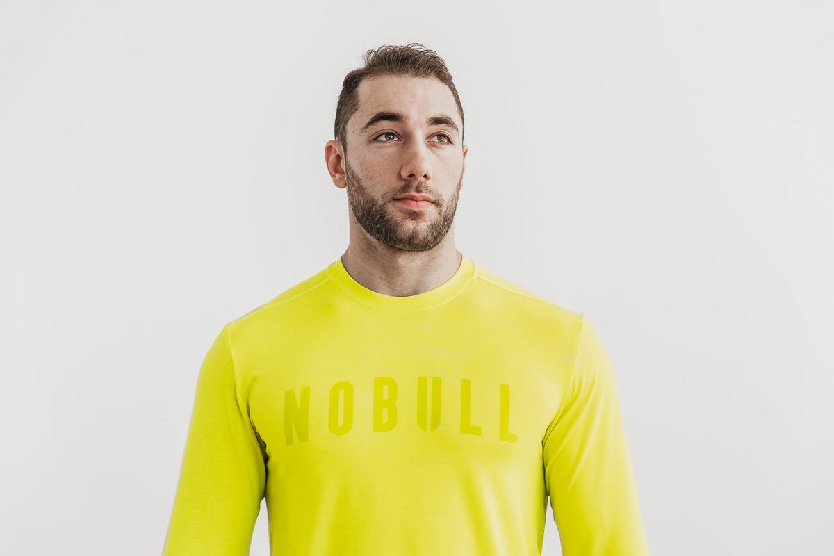 T-Shirt Manche Longue Nobull Homme Jaune | JQ6154830